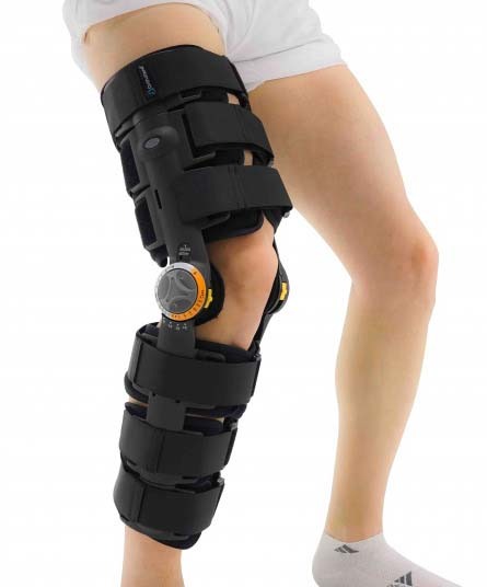 adjustable angle knee support on-off