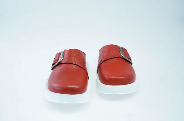 comfomax women's orthopedic slipper (red)