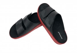 demonte crocco slipper black for men