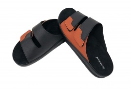 demonte slipper black-orange for men 