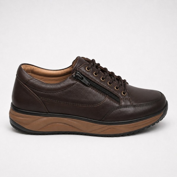 flymax orthopedic men shoe brown
