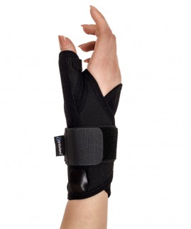 hand & wrist splint  with thumb  unisize black colour (coton fabric)