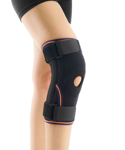 ligament and patella backed knee support with velcro