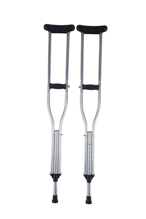 béquille avec bouton en aluminium