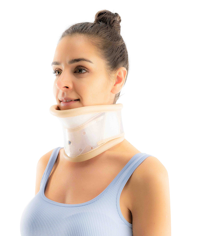 plastic cervical collar with chin support
